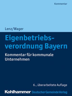 cover image of Eigenbetriebsverordnung Bayern
